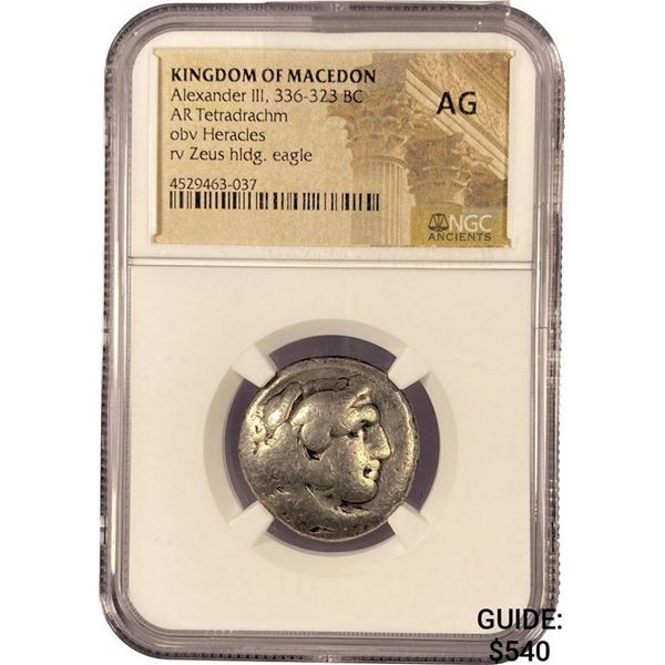 Macedon Alexander III, 336-323 Silver Tetradrachm NGC