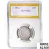 Image 1 : 1854 Seated Liberty Quarter PGA M62
