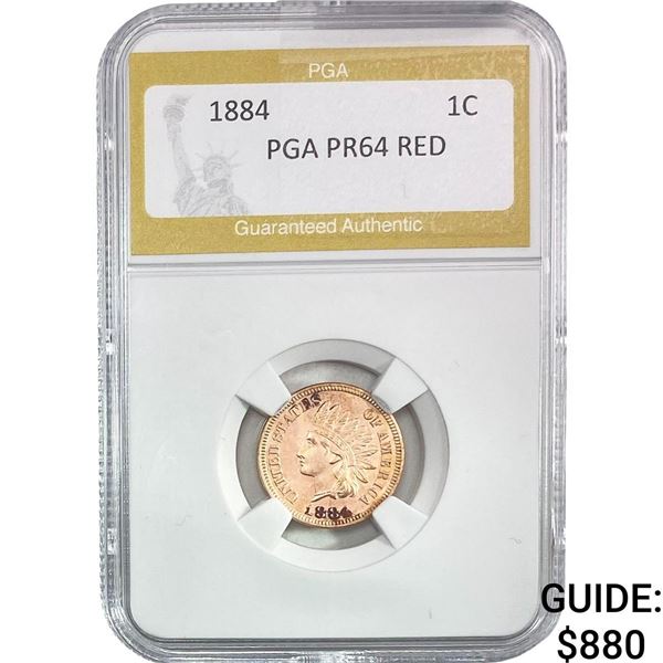 1884 Indian Head Cent PGA PR64 Red