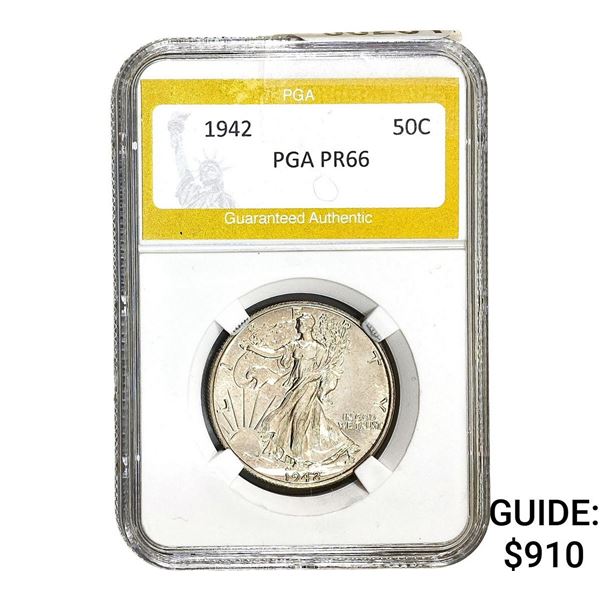 1942 Walking Liberty Half Dollar PGA PR66