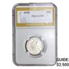 Image 1 : 1838 Seated Liberty Quarter PGA AU58