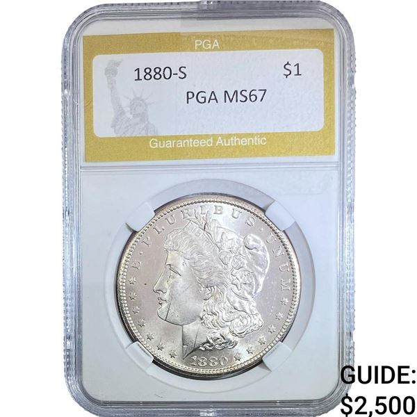 1800-S Morgan Silver Dollar PGA MS67