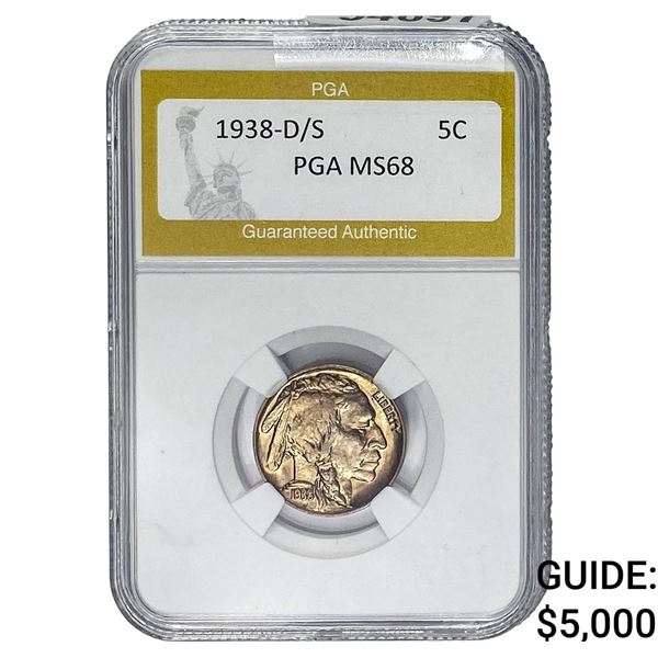 1938-D/S Buffalo Nickel PGA MS68