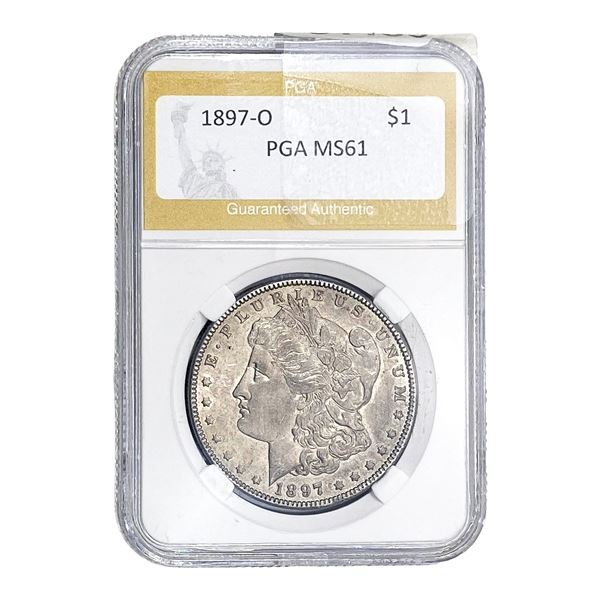 1897-O Morgan Silver Dollar PGA MS61