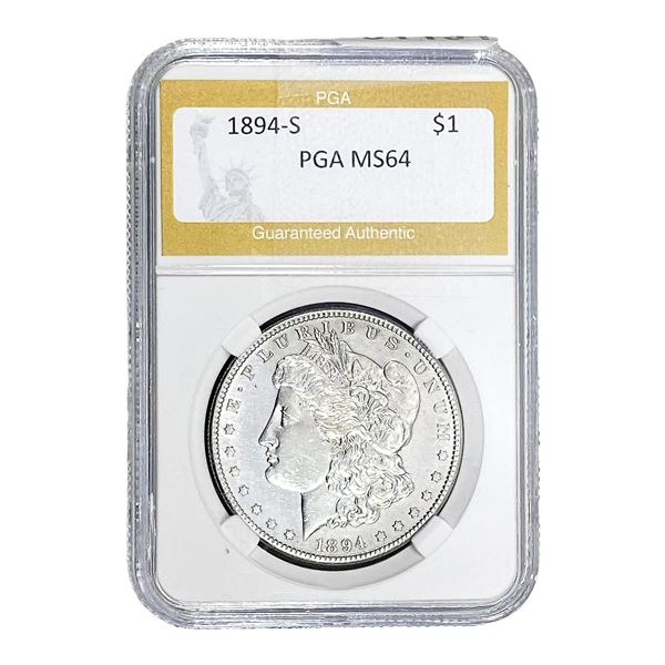 1894-S Morgan Silver Dollar PGA MS64