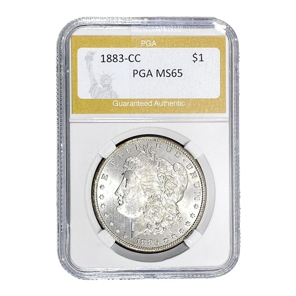1883-CC Morgan Silver Dollar PGA MS65
