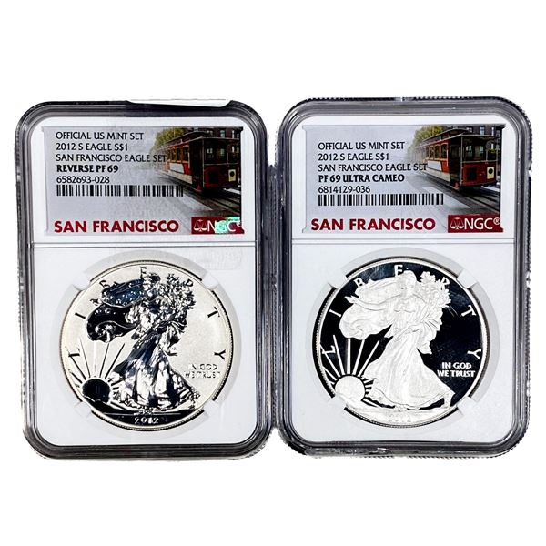 [2] 2012-S Silver Eagle NGC PF69 Reverse and Ultra Cameo