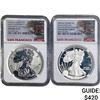 Image 1 : [2] 2012-S Silver Eagle NGC PF69 Reverse and Ultra Cameo
