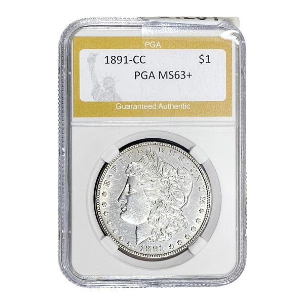 1891-CC Morgan Silver Dollar PGA MS63+