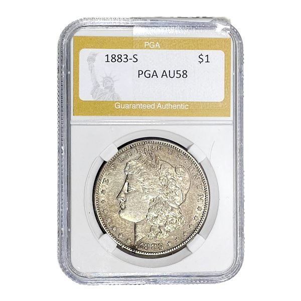 1883-S Morgan Silver Dollar PGA AU58