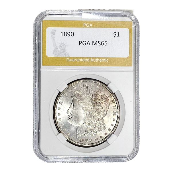 1890 Morgan Silver Dollar PGA MS65