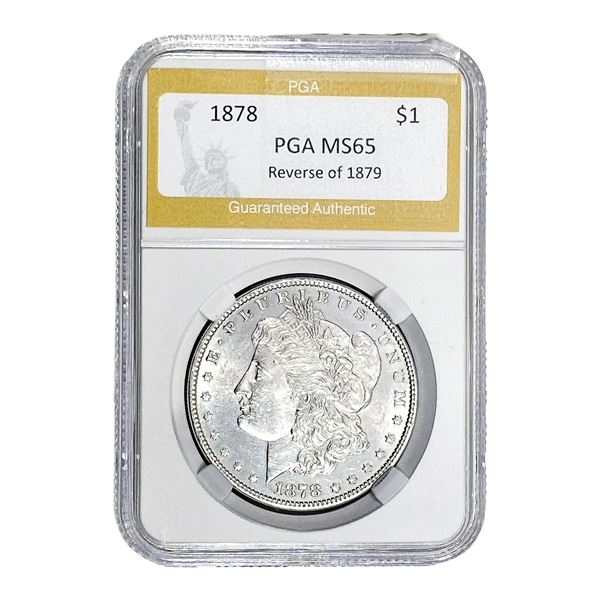 1878 REV 79 Morgan Silver Dollar PGA MS65