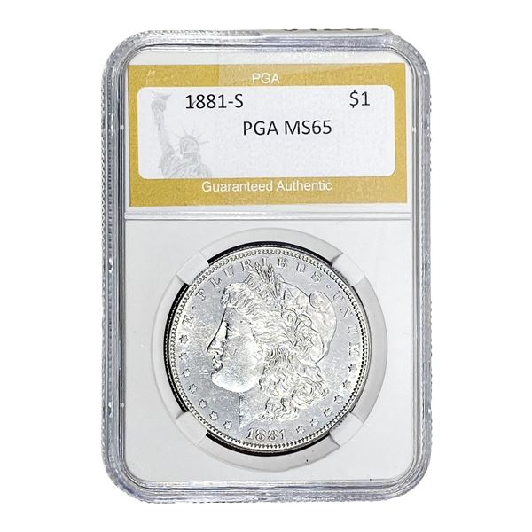 1881-S Morgan Silver Dollar PGA MS65