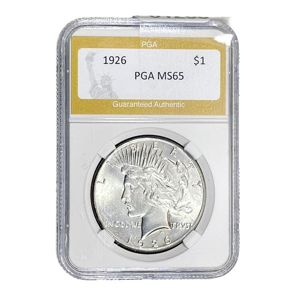1926 Silver Peace Dollar PGA MS65