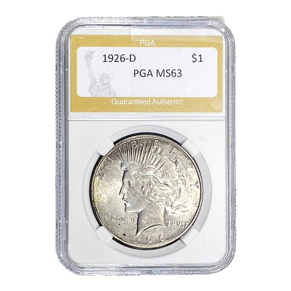 1926-D Silver Peace Dollar PGA MS63