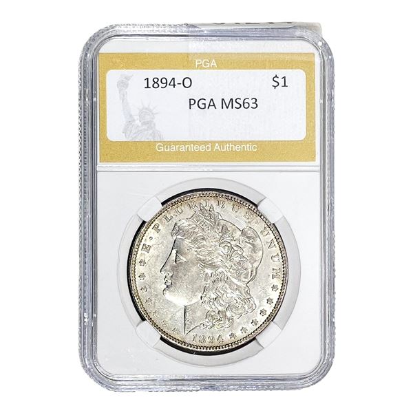 1894-O Morgan Silver Dollar PGA MS63