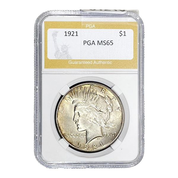 1921 Silver Peace Dollar PGA MS65