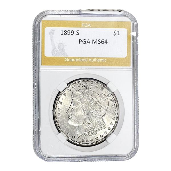 1899-S Morgan Silver Dollar PGA MS64
