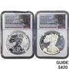 Image 1 : [2] 2012-S Silver Eagle NGC PF69 Reverse and Ultra Cameo