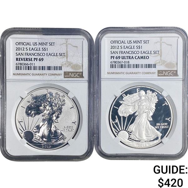 [2] 2012-S Silver Eagle NGC PF69 Reverse and Ultra Cameo