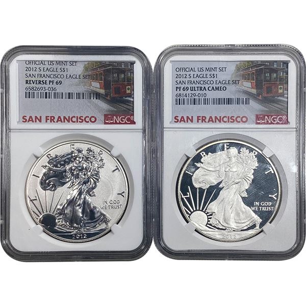 [2] 2012-S Silver Eagle NGC PF69 Reverse and Ultra Cameo