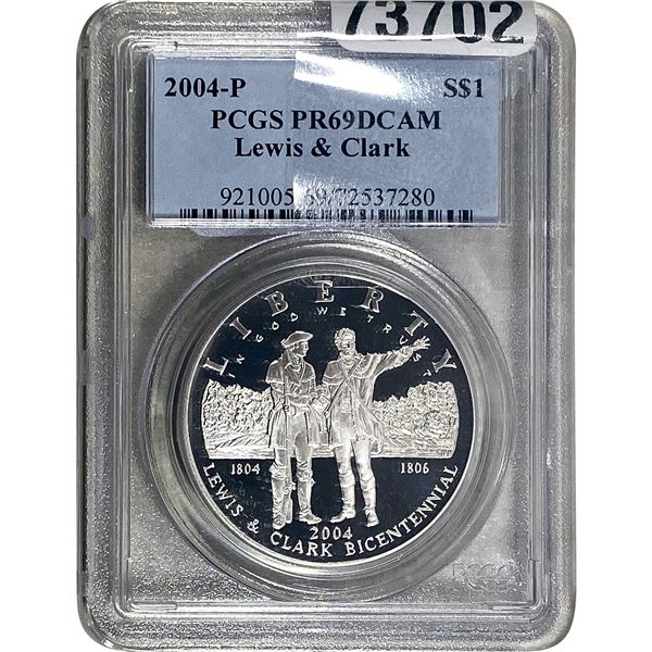 2004-P Lewis & Clark Silver Dollar Dcam PCGS PR69