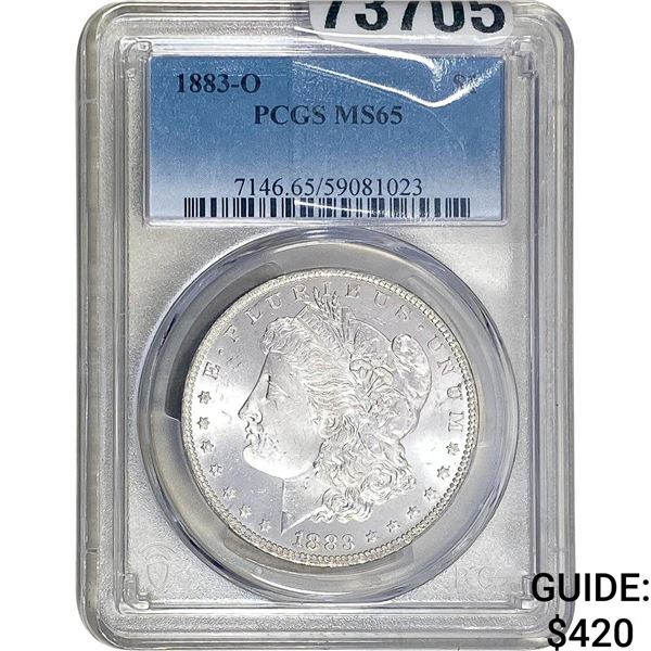 1883-O Morgan Silver Dollar PCGS MS65