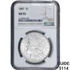 Image 1 : 1887 Morgan Silver Dollar NGC AU55