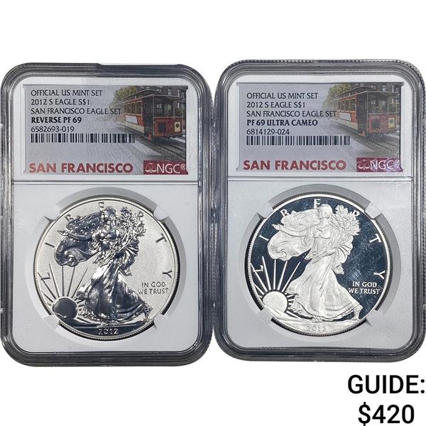 [2] 2012-S Silver Eagle NGC PF69 Reverse and Ultra Cameo