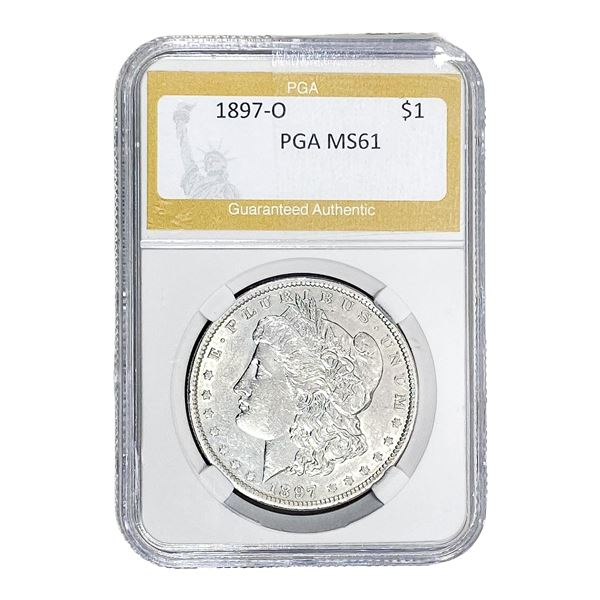 1897-O Morgan Silver Dollar PGA MS61