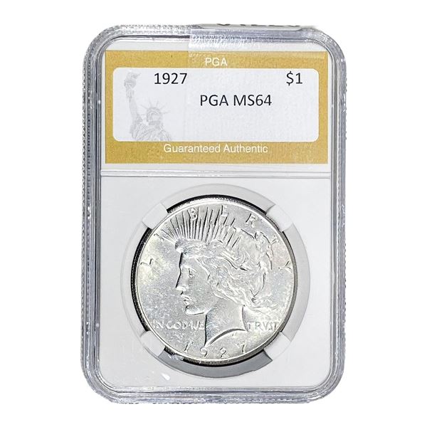 1927 Silver Peace Dollar PGA MS64