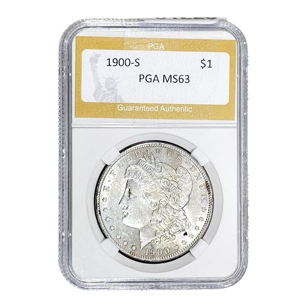 1900-S Morgan Silver Dollar PGA MS63