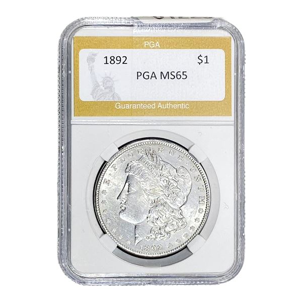 1892 Morgan Silver Dollar PGA MS65