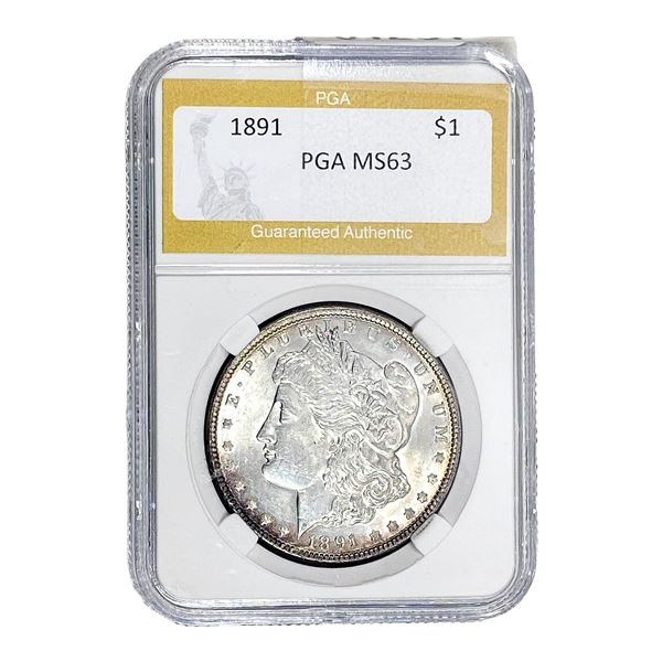 1891 Morgan Silver Dollar PGA MS63