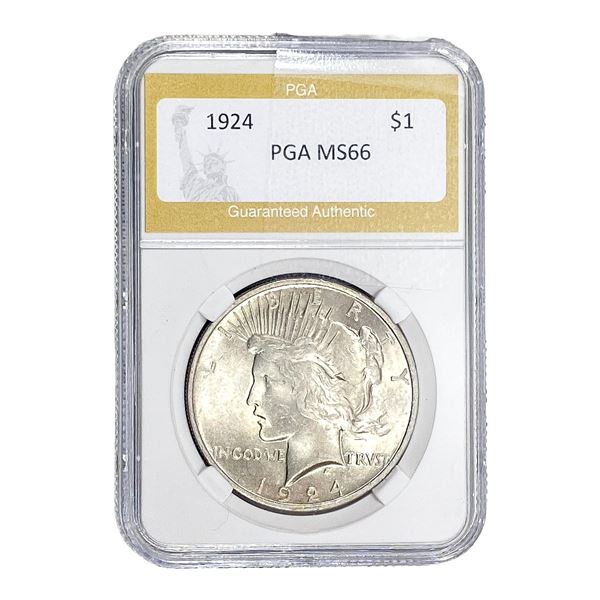 1924 Silver Peace Dollar PGA MS66