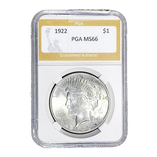 1922 Silver Peace Dollar PGA MS66