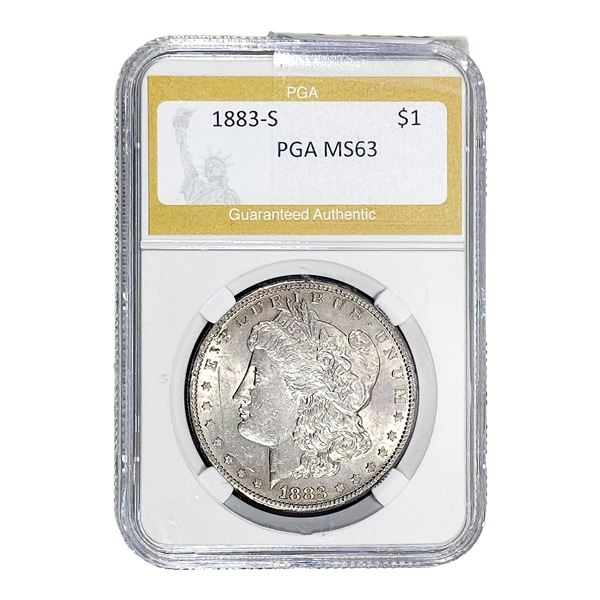 1883-S Morgan Silver Dollar PGA MS63