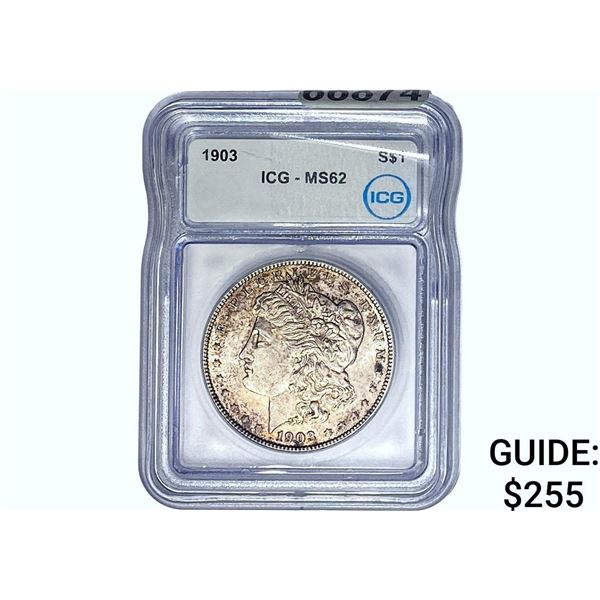 1903 Morgan Silver Dollar ICG MS62