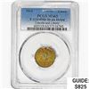 1864 Patriotic Token Brass Holed F-133/458b PCGS MS63