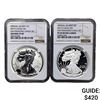 Image 1 : [2 Coins]2012-S Silver Eagle NGC RP69/ PF69 UC