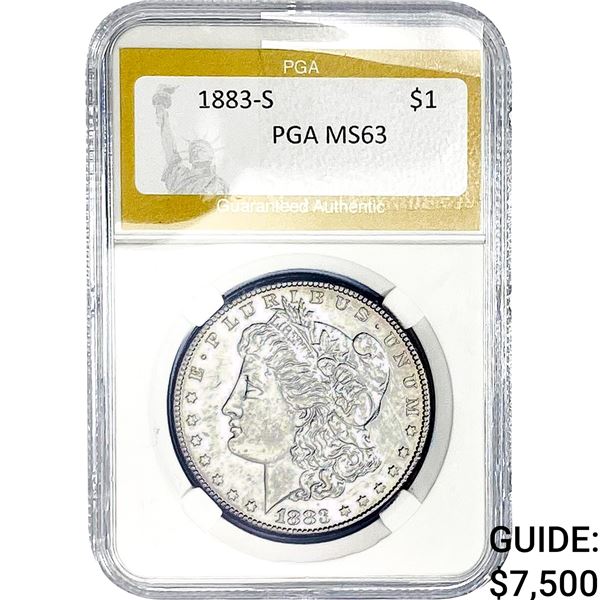1883-S Morgan Silver Dollar PGA MS63