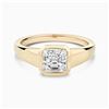 Gold & Lab Octagon Diamond 3 Cts Ring - E/VVS