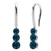 Gold Natural London Topaz White Diamonds Earrings
