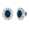 Gold Natural London Topaz Diamonds 5 Cts EarStuds