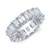 Gold & Lab Octagon Diamond 10.02 Cts Eternity Ring