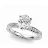 Gold & White Oval  Diamond 5.27 Carats E/VVS - Certified