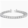 18k Gold & Princess White Diamonds 23.72 Cts Bracelet