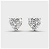 Gold & Heart Diamond 2.00 Cts Earrings Studs