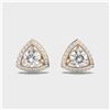 Gold & White Diamonds 2 Cts Ear Studs