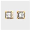 Gold & White Diamonds 2.5 Cts Ear Studs